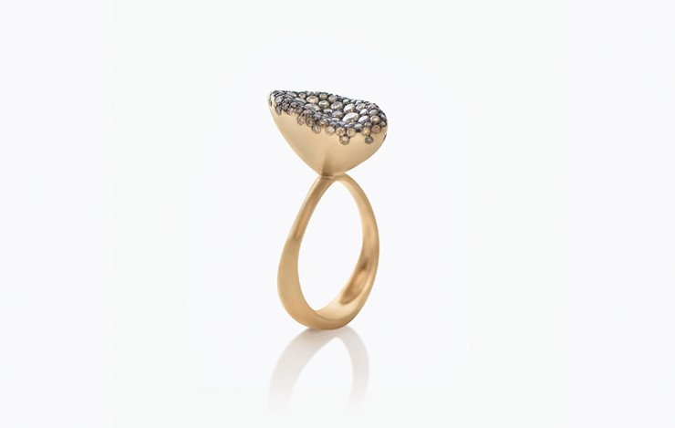 BABY MALAK FLOURISH SMALL MARQUISE RING
